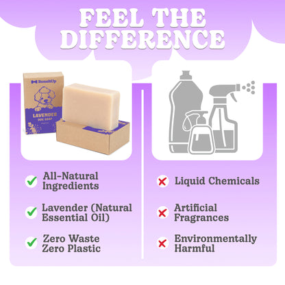 Lavender Dog Soap Bars (2 Pack) – Calming, All-Natural Pet Soap – 100g/3.5oz